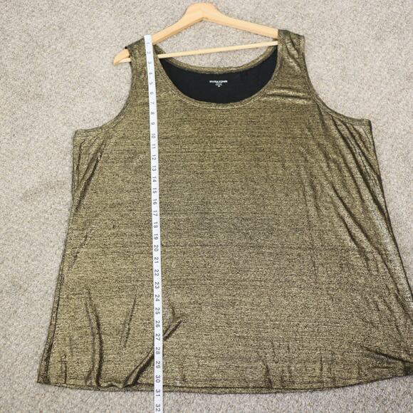 Eileen Fisher Tank Top Plus 3X Gold Organic Linen - Picture 7 of 8